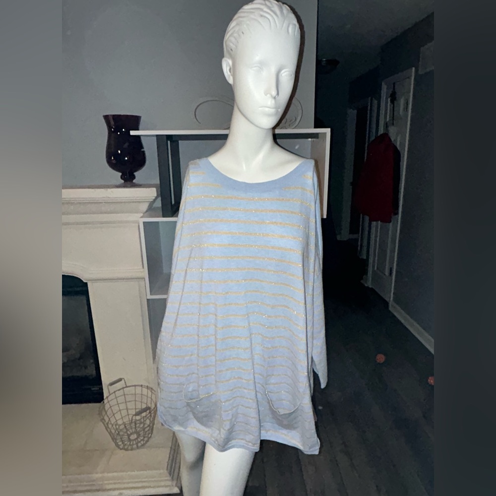 Adorable Lilly Pulitzer Cobo Sweater In Coastal Shell Stripe Crew Blue.